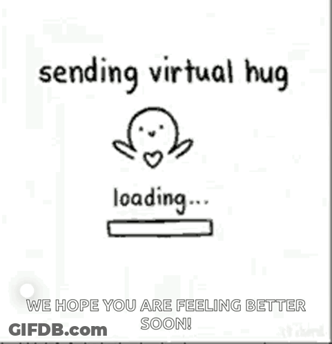 A Picture Of A Person Sending A Virtual Hug . GIF