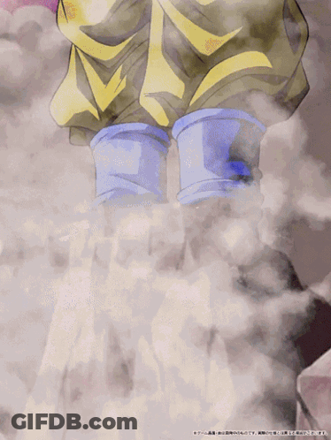A Picture Of A Person Standing On A Rock With A Caption That Says ' Akira Toriyama ' GIF
