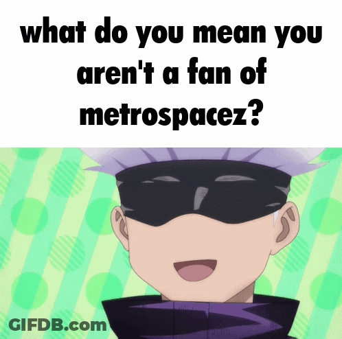 A Picture Of A Person With A Caption That Says " What Do You Mean You Aren 'T A Fan Of Metrospacez " GIF