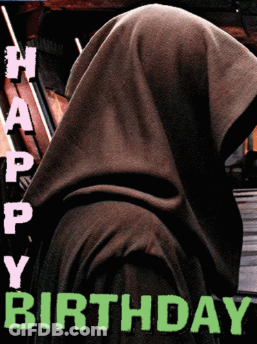 Hooded Person Happy Birthday GIF