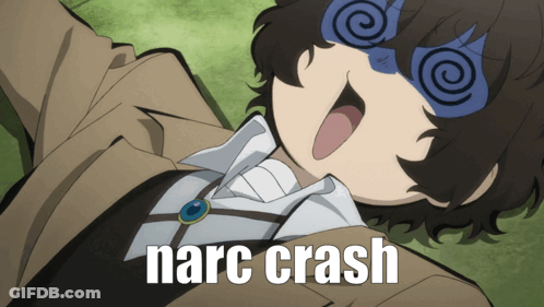 A Picture Of A Person With Narc Crash Written On The Bottom GIF