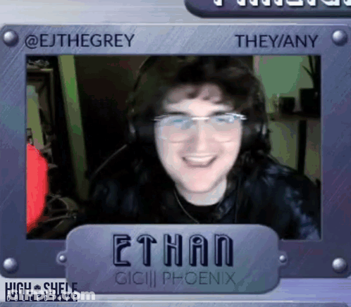 A Picture Of A Person With The Name Ethan Written On It GIF