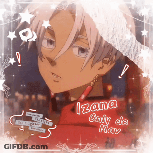 A Picture Of A Person With The Name Izana Only De Mav GIF