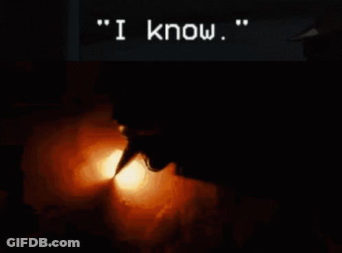 A Picture Of A Person With The Words " I Know " Written On It GIF