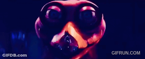 A Picture Of A Person With The Words " I 'M Gonna Feast On Your Face " GIF