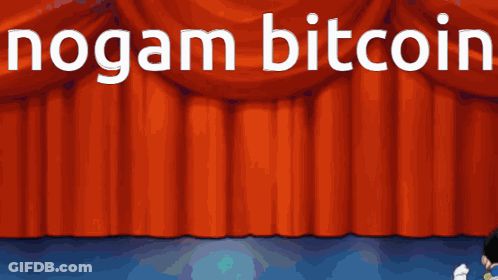 A Picture Of A Person With The Words Nogam Bitcoin On It GIF