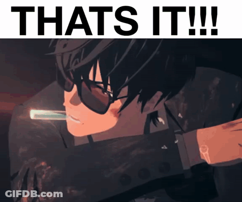 A Picture Of A Person With The Words That 'S It ' On It GIF