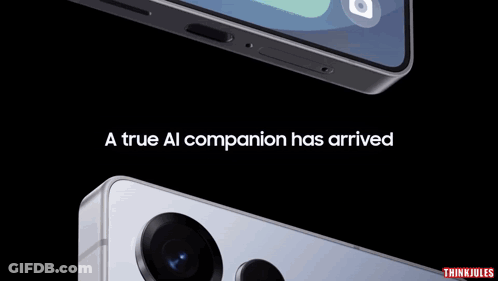 A Picture Of A Phone With The Words " A True Al Companion Has Arrived " GIF