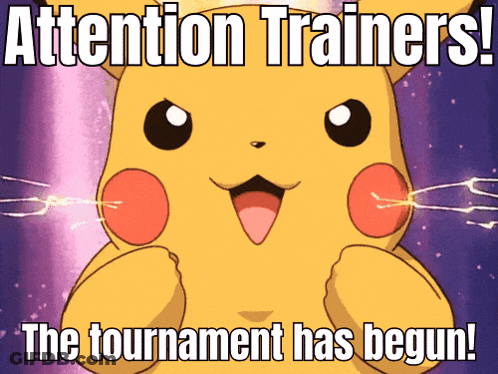 A Picture Of A Pikachu That Says Attention Trainers GIF