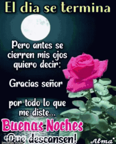 A Picture Of A Pink Rose With The Words El Dia Se Termina GIF