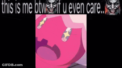 A Picture Of A Pink Toilet With The Words " This Is Me Btw If U Even Care " On The Bottom GIF
