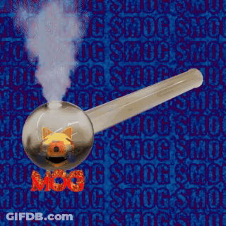 A Picture Of A Pipe With Smoke Coming Out Of It And The Word Smog In Red GIF