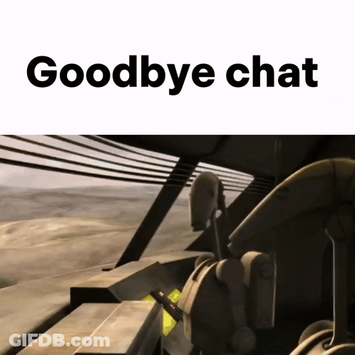 A Picture Of A Plane With The Words Goodbye Chat GIF