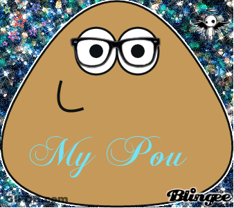A Picture Of A Potato With Glasses And The Words My Pou On It GIF