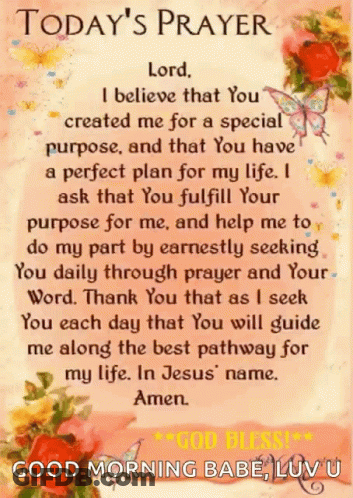 A Picture Of A Prayer With The Words Today 'S Prayer Lord GIF