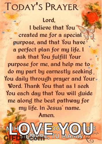 A Picture Of A Prayer With The Words Today 'S Prayer On It GIF