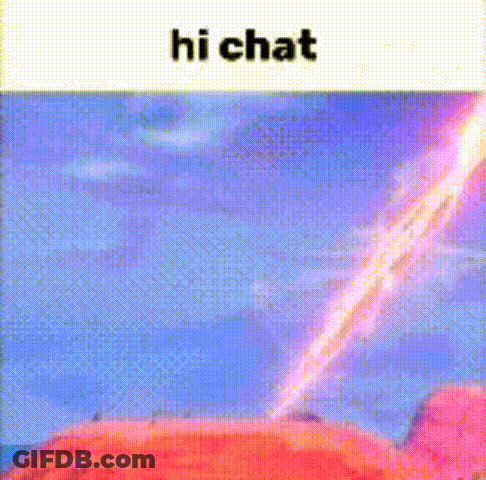 A Picture Of A Purple Light Coming Out Of The Sky With The Words `` Hi Chat '' . GIF