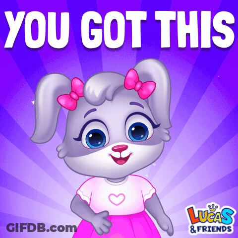 A Picture Of A Rabbit With The Words You Got This GIF