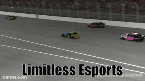 A Picture Of A Race Track With The Words Limitless Esports GIF
