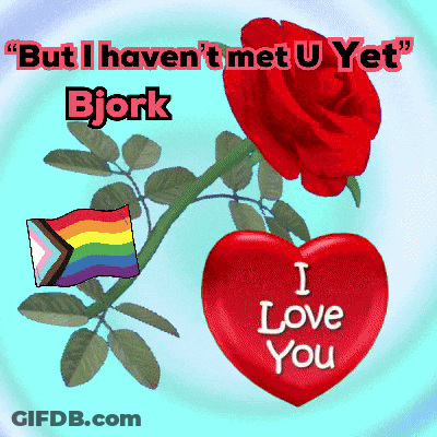 Red Rose And Heart Saying I Love You GIF