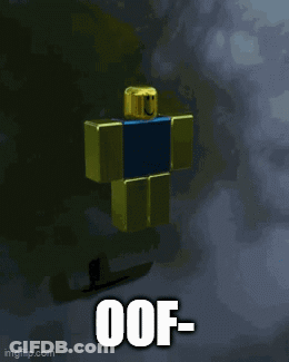 A Picture Of A Roblox Character That Says 00F On It GIF