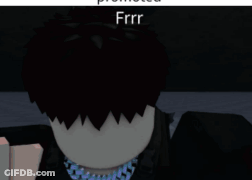 A Picture Of A Roblox Character That Says You Got Promoted GIF