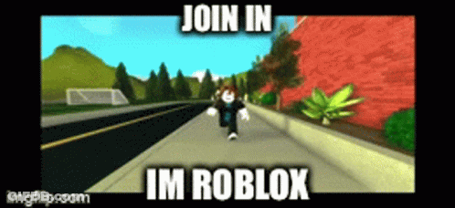A Picture Of A Roblox Character Walking Down A Street GIF