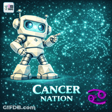 A Picture Of A Robot With Cancer Nation Written On It GIF