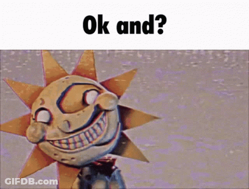 A Picture Of A Robot With Red Eyes And The Words Ok And GIF