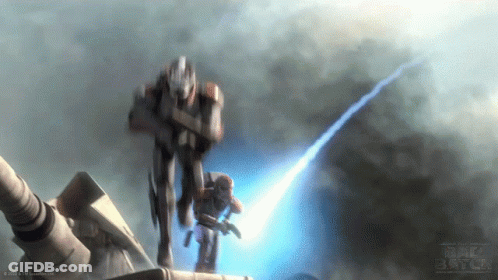 A Picture Of A Robot With The Word Bad Batch On The Bottom Right GIF