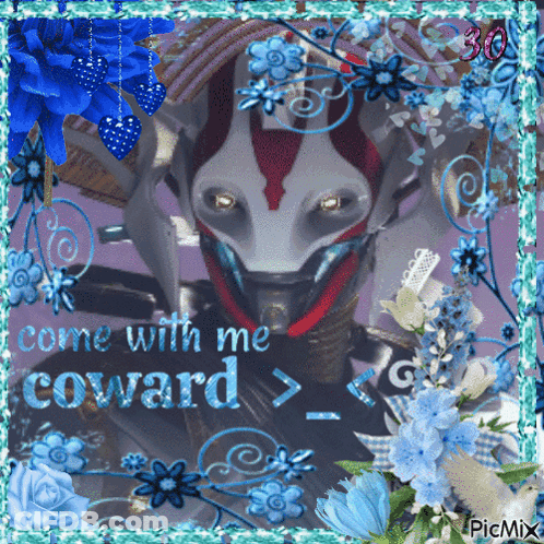 A Picture Of A Robot With The Words Come With Me Coward Written On It GIF