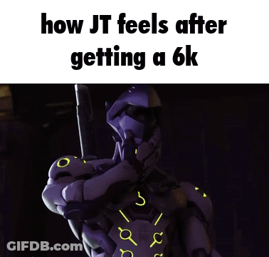 A Picture Of A Robot With The Words How Jt Feels After Getting A 6K Below It GIF