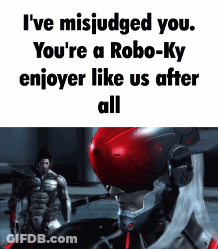 A Picture Of A Robot With The Words " I 'Ve Misjudged You " On It GIF