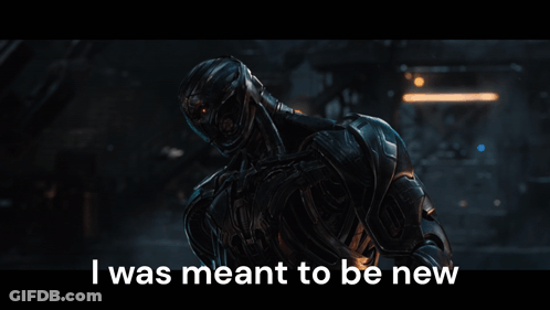 Robot With I Was Meant To Be Beautiful Caption GIF
