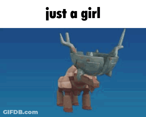 A Picture Of A Robot With The Words Just A Girl On The Bottom GIF
