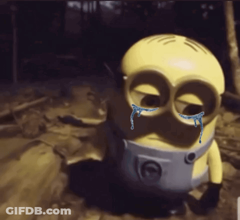 A Picture Of A Sad Minion With The Words Sad Minion Is Sad On The Bottom GIF