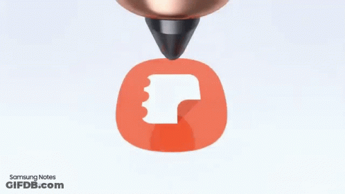 A Picture Of A Samsung Note With A Red Circle On It GIF