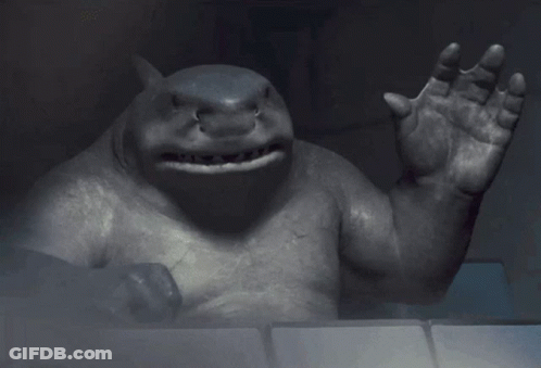 A Picture Of A Shark With The Word Hand Underneath GIF
