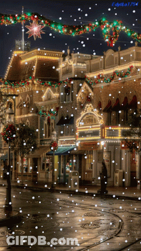 A Picture Of A Snowy Christmas Scene Taken By Edytka175x GIF