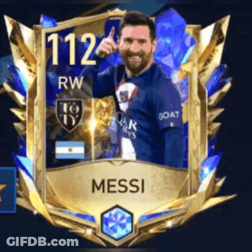A Picture Of A Soccer Player Named Messi GIF