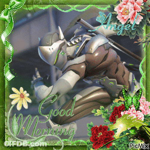 A Picture Of A Soldier With The Words Good Morning Written On It GIF