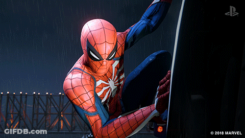A Picture Of A Spider Man From The Video Game Spider-Man For The Playstation GIF