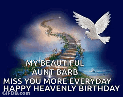A Picture Of A Stairway Leading To Heaven With A White Bird Flying Over It GIF