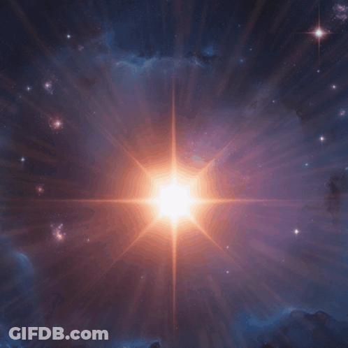 A Picture Of A Star With A Bible Verse Above It GIF