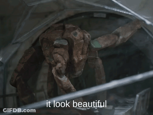 A Picture Of A Statue With The Caption It Look Beautiful GIF