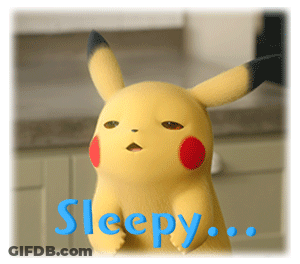 A Picture Of A Stuffed Animal With The Word Sleepy Written On It GIF