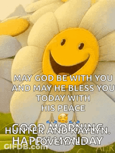 A Picture Of A Stuffed Flower With A Smiley Face On It GIF