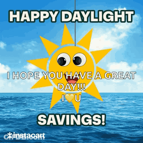 A Picture Of A Sun With Googly Eyes And The Words Happy Daylight I Hope You Have A Great Day GIF