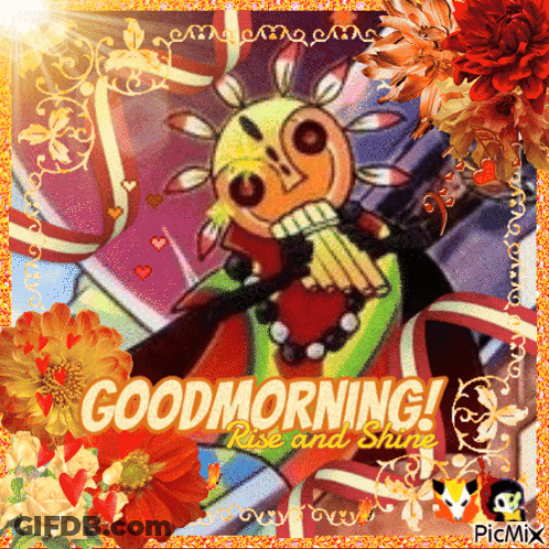 A Picture Of A Sun With The Words Good Morning Rise And Shine Above It GIF