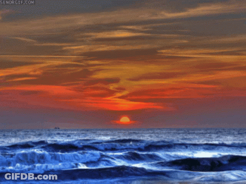 Sunset Over Water With Senorigif.com GIF